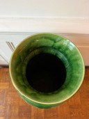 XL-Vase aus Westdeutschland, aus grün glasierter Keramik