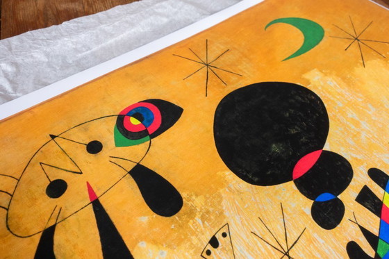 Image 1 of Donne, Luna, Stelle - Joan Miró 1949 manifesto 70 × 100 cm