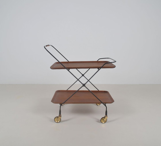 Image 1 of Chariot suédois conçu par Paul Nagel pour Jie Gantofta, 1960