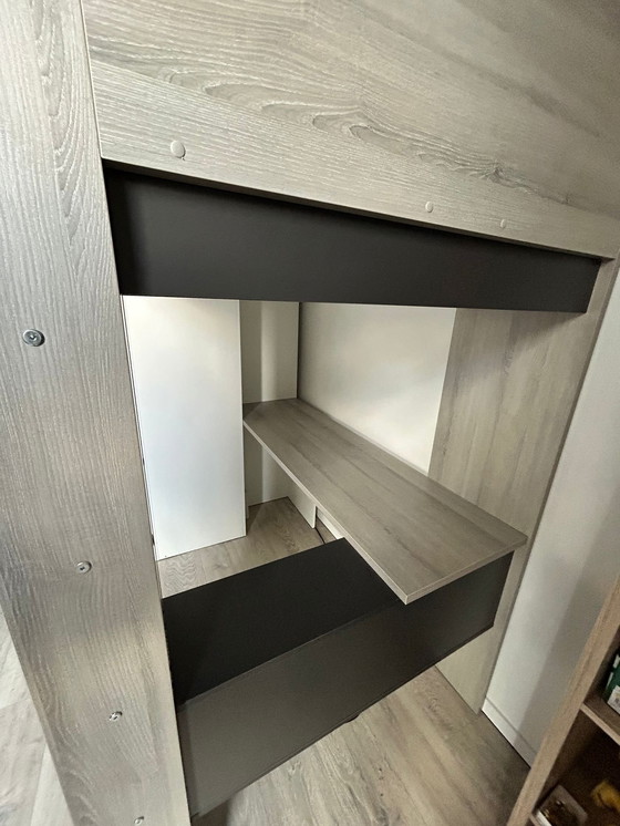 Image 1 of Loft bed with integrated wardrobe and desk