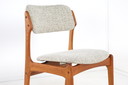 6x Erik Buch for O.D. mobler chairs vintage reupholstered