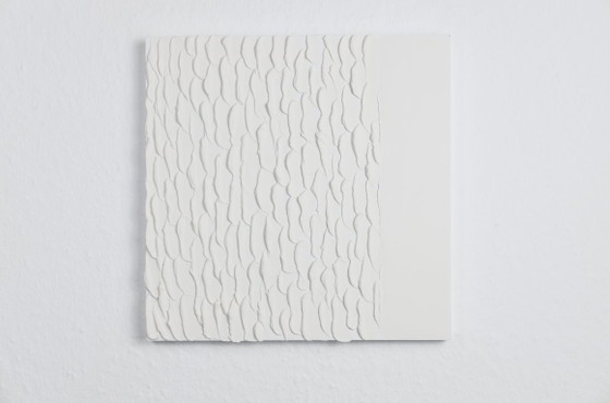 Textuurkunst "Wolken & Golven" 30 × 30 cm – Schilderijen & Tekeningen, Mdf (photo 5 of 5)