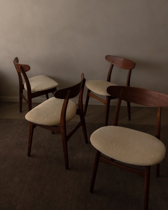 Image 1 of Set aus 4 CH30-Esszimmerstühlen von Hans J. Wegner für Carl Hansen & Søn – dänisches Design, 1950er Jahre