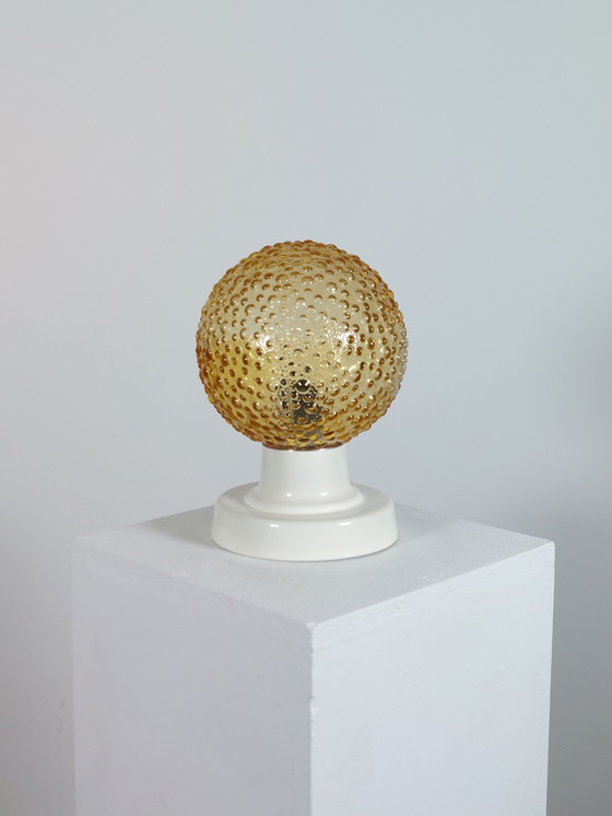 Image 1 of Vintage DDR bubble glass table lamp Table lamp