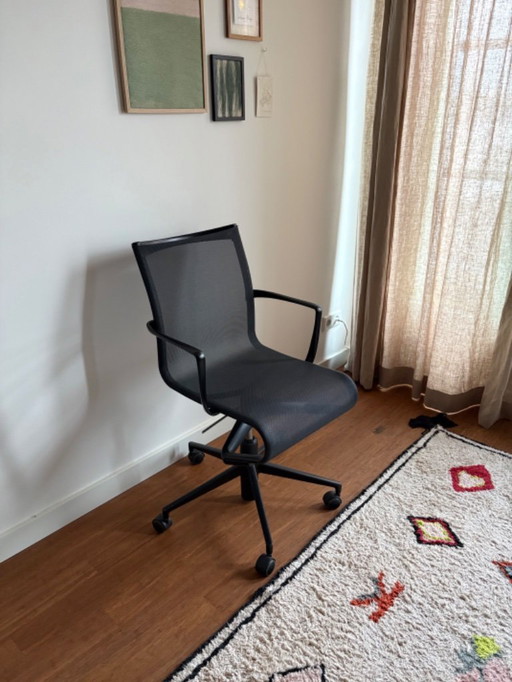 Silla de oficina de diseño Alias ​​Rollingframe Netweave - Negra