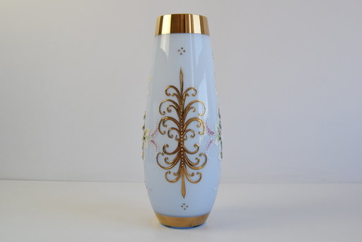 Vase ancien en porcelaine peint à la main avec dorure, début du 20e siècle