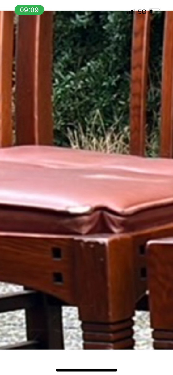 Image 1 of 4 Schuitema Jugendstil-Esszimmerstühle Leder