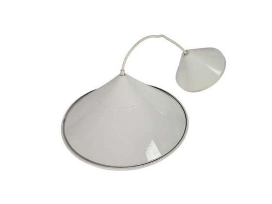 Image 1 of Suspension vintage - post-moderne - style OVNI - Louis Poulsen - émail - années 80