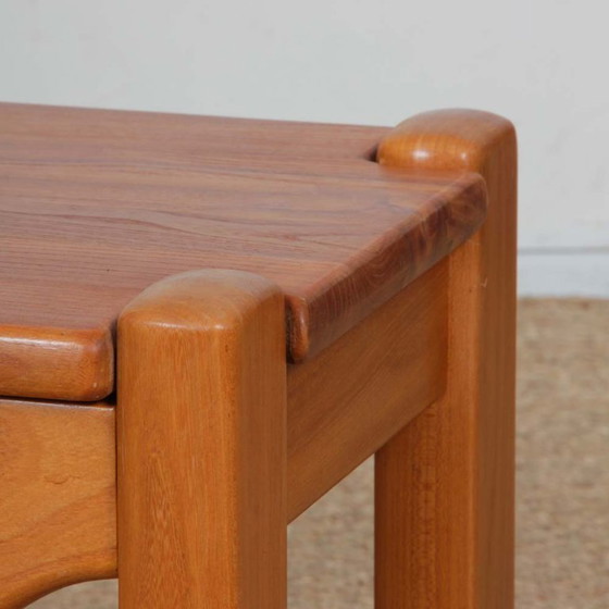 Image 1 of Pair of solid elm bedside tables dating from the 1980s