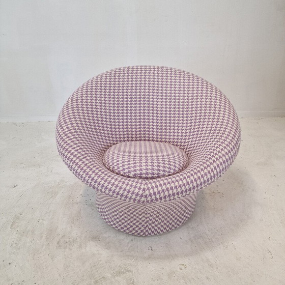 Image 1 of Fauteuil et ottoman en tissu vintage par Pierre Paulin pour Artifort, 1960s