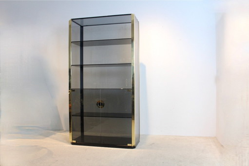 Willy Rizzo Rauchglas Schrank für Mario Sabot 1970