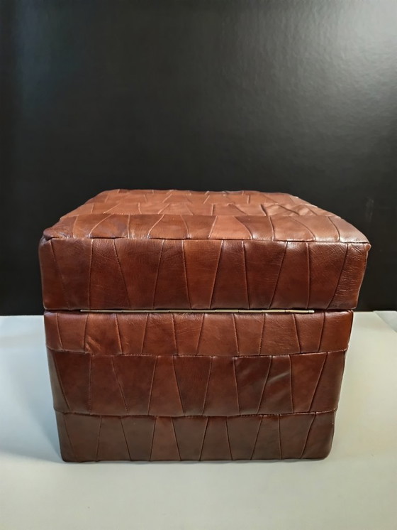 Image 1 of Vintage patchwork pouf / chest de Sede