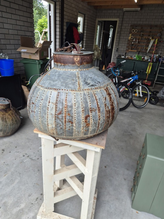 Splendida Lampada Brocca d'Acqua Indiana, Industriale, Originale e Autentica! – Lampade a sospensione (photo 7 of 7)