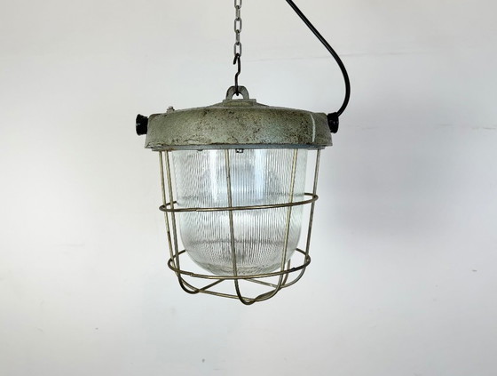 Image 1 of Lampada a sospensione industriale in ghisa a gabbia, anni '60