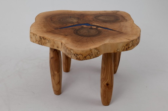 Image 1 of Salontafel van walnoothout met natuurlijke randen, handgemaakt, Logniture