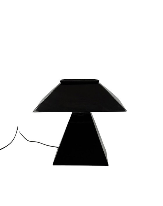 Image 1 of Lampada da tavolo in ceramica nera Space Age, Italia, anni '70