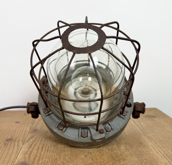 Image 1 of Grey Industrial Explosion Proof Lamp from Elektrosvit, 1960s