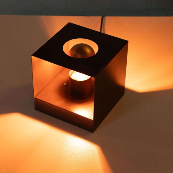 Image 1 of Space age cube table lamp 70s cubic wall scone Philips