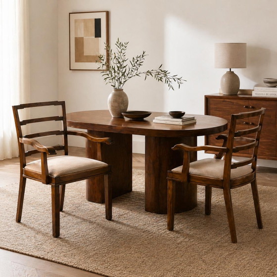 Mid Century Fauteuil Set, 2x Notenhouten Vintage Fauteuils Jaren 40 | Gestoffeerde Houten Stoelen B&F – Wood (photo 4 of 14)