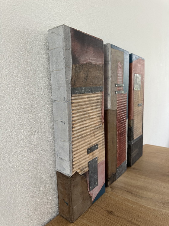 Image 1 of Trittico esclusivo a tecnica mista – Ageeth Leemkuil – Astratto moderno