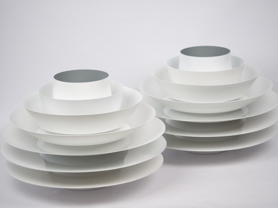 Image 1 of Coppia di 2 lampade a sospensione vintage danesi Verona di Svend Middelboe, Lyfa, 1962