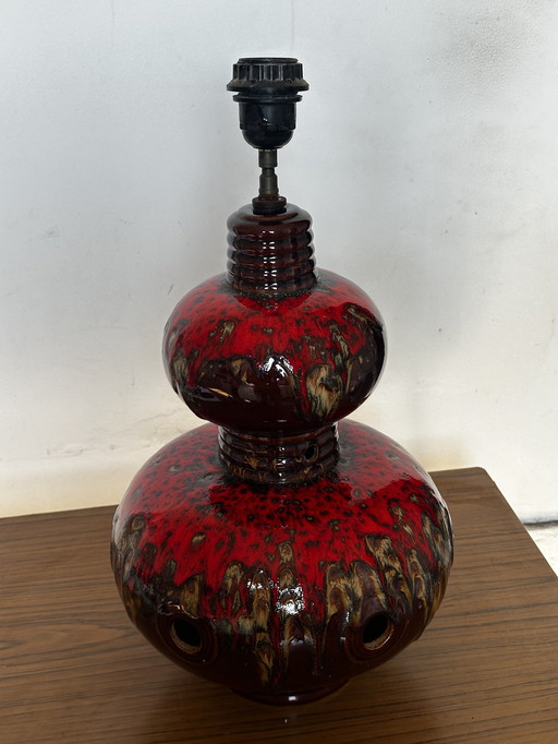 Vintage-Lampenfuß aus Keramik West Germany H 45 cm