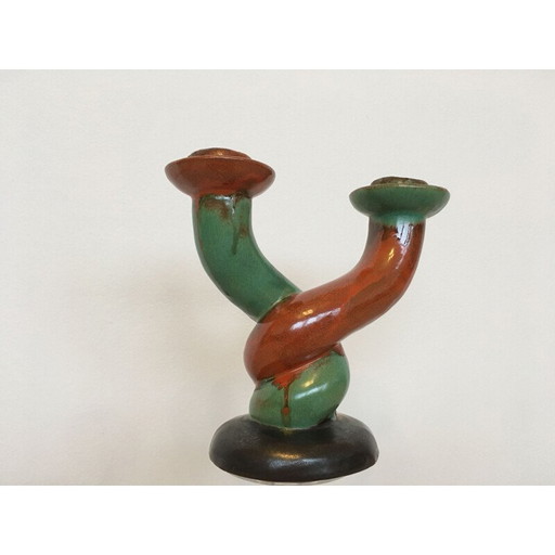 Vintage Art Deco candlestick, Czechoslovakia 1930