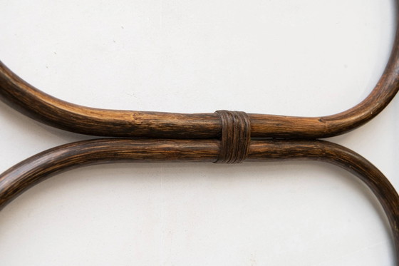 Set of two vintage coat racks in bamboo and rattan (photo 2 of 5)