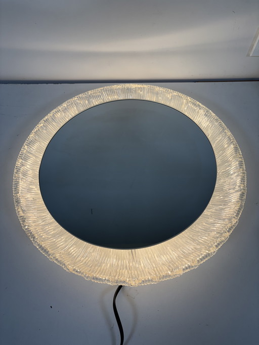 Vintage Hillebrand DesignSpiegel Verlicht Space Age Jaren 70