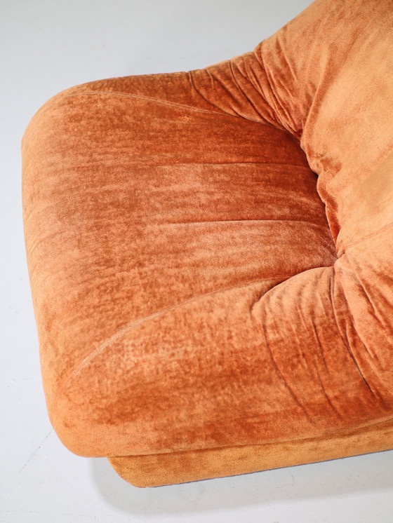 Image 1 of (2x) Italian Armchair Orange Vintage 1970s