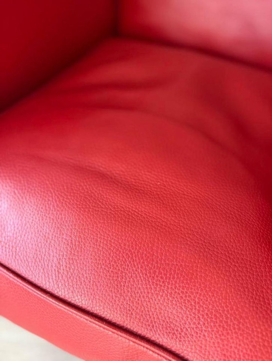 Image 1 of Vintage LC2 Le Corbusier fauteuil in rood leer, Italië, jaren 80