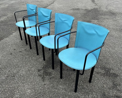 4 Postmodern design dining chairs, Enrico Pellizzoni Italia