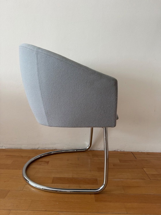 4 sedie Artifort Megan azzurre – Sedie da pranzo, Metal, Textile (photo 5 of 6)