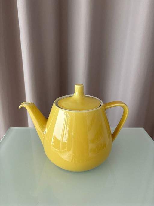 Vintage Villeroy & Boch gele theepot – gemaakt in Luxemburg – tafelaccessoires, Ceramic
