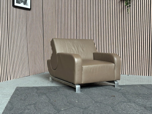Leolux B Flat Sessel Leder Braun GEREINIGT