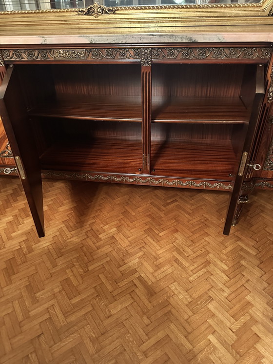 Image 1 of Buffet JP Ehalt avec miroir - Style Louis XIV - Buffet vintage années 70 - Ehalt Meubles