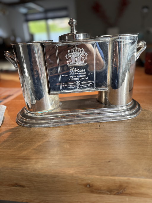 Wijnkoeler verzilverd Che’nas