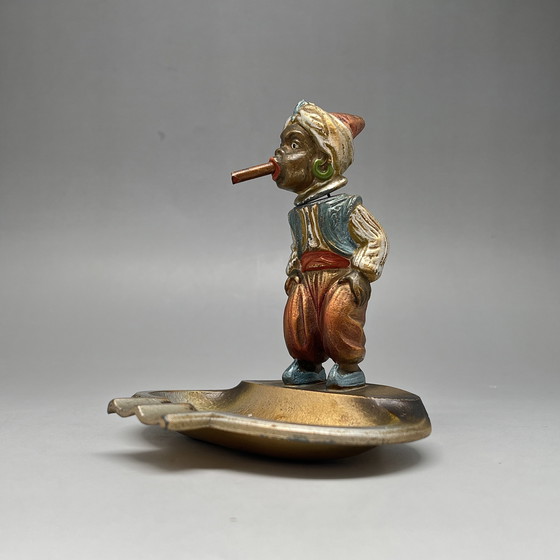 Image 1 of Austrian Bobblehead Figural Ashtray – Made in Austria