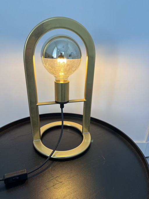 Midcentury brass table lamp
