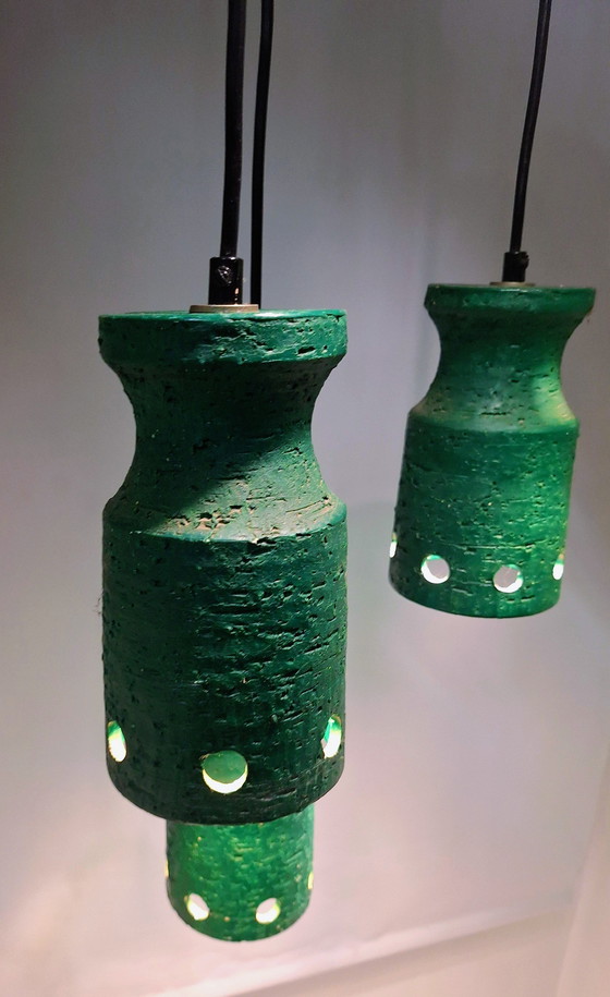 Image 1 of Lampada a sospensione in ceramica in stile brutalista anni '60/'70