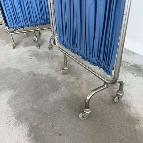 Image 1 of Chamber screen, 4 pane, chrome tube, folding