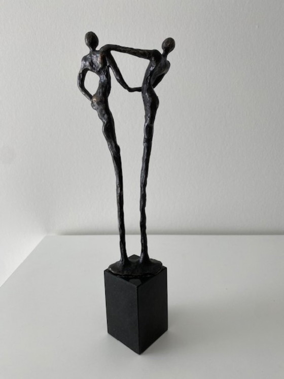 Image 1 of Bronze sculpture "Thank you" Corry Ammerlaan 31 cm high!
