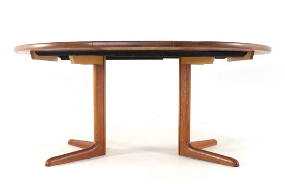 Image 1 of Vintage Round Danish 2x Extendable Teak Dining Table