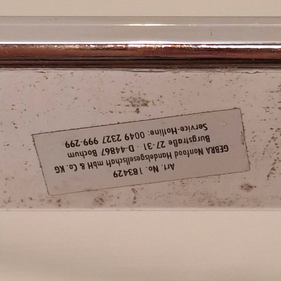 Image 1 of Vintage Gebra Bjzettafel van Glas en Chroom