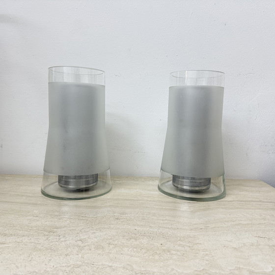 Image 1 of Lampe de table vintage IKEA 80s B9919 - Verre dépoli fait main avec diffuseur