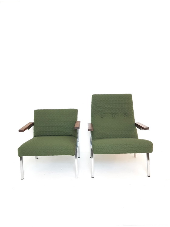SZ66 Et SZ67 Fauteuil Vintage Martin Visser Spectrum Kvadrat Febrik Récemment Rembourré – Iron, Polyester (photo 5 of 15)