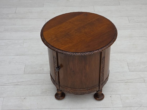 Image 1 of 1930s, Scandinavian side cabinet, dark oak wood.