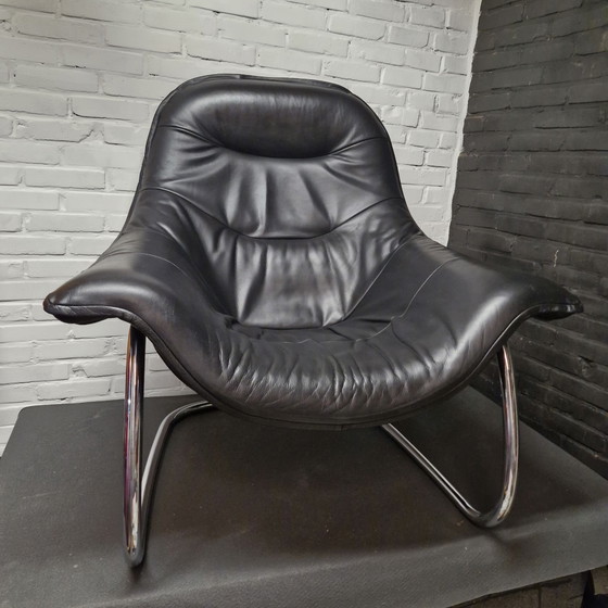 Fauteuil Label de Gerard van den Berg – Cuir, Métal (photo 8 of 10)