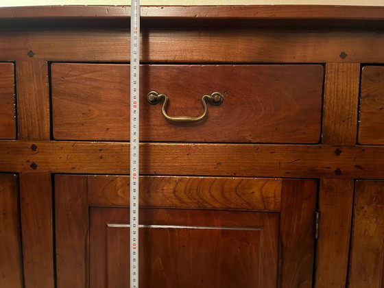 Image 1 of Credenza vintage con lampada Tiffany e specchio coordinato