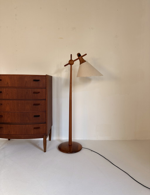 Lampadaire vintage en teck, Dyrlund '70s